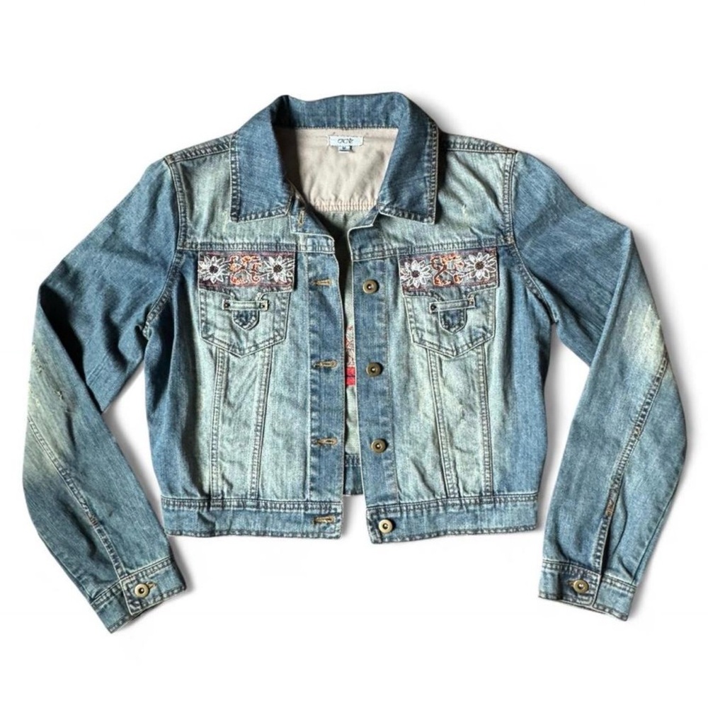 Sequin And Embroidered Denim Jacket